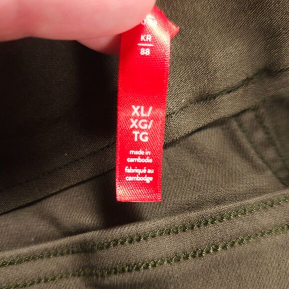 Spanx Stretch Twill Shorts Womens Size XL Green Chino Retro Style 6" Inseam - Picture 6 of 15